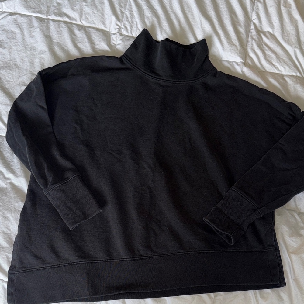 All Saints Black Turtleneck Sweatshirt